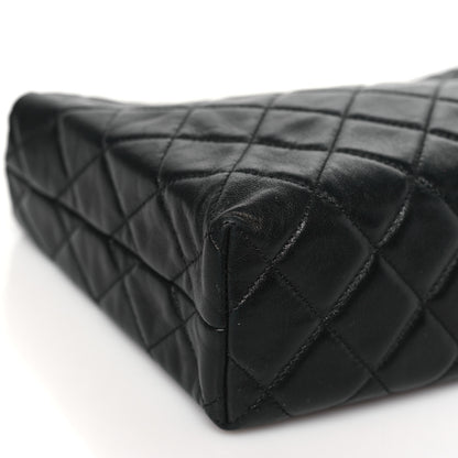 Chanel Lambskin Quilted Cosmetic Case Black 9 of 10