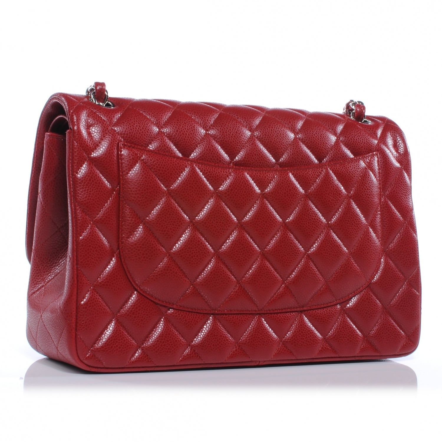 Chanel Caviar Jumbo Double Flap Red 3 of 7