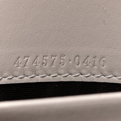 Gucci Calfskin Matelasse GG Marmont Chain Wallet Mystic White 7 of 13