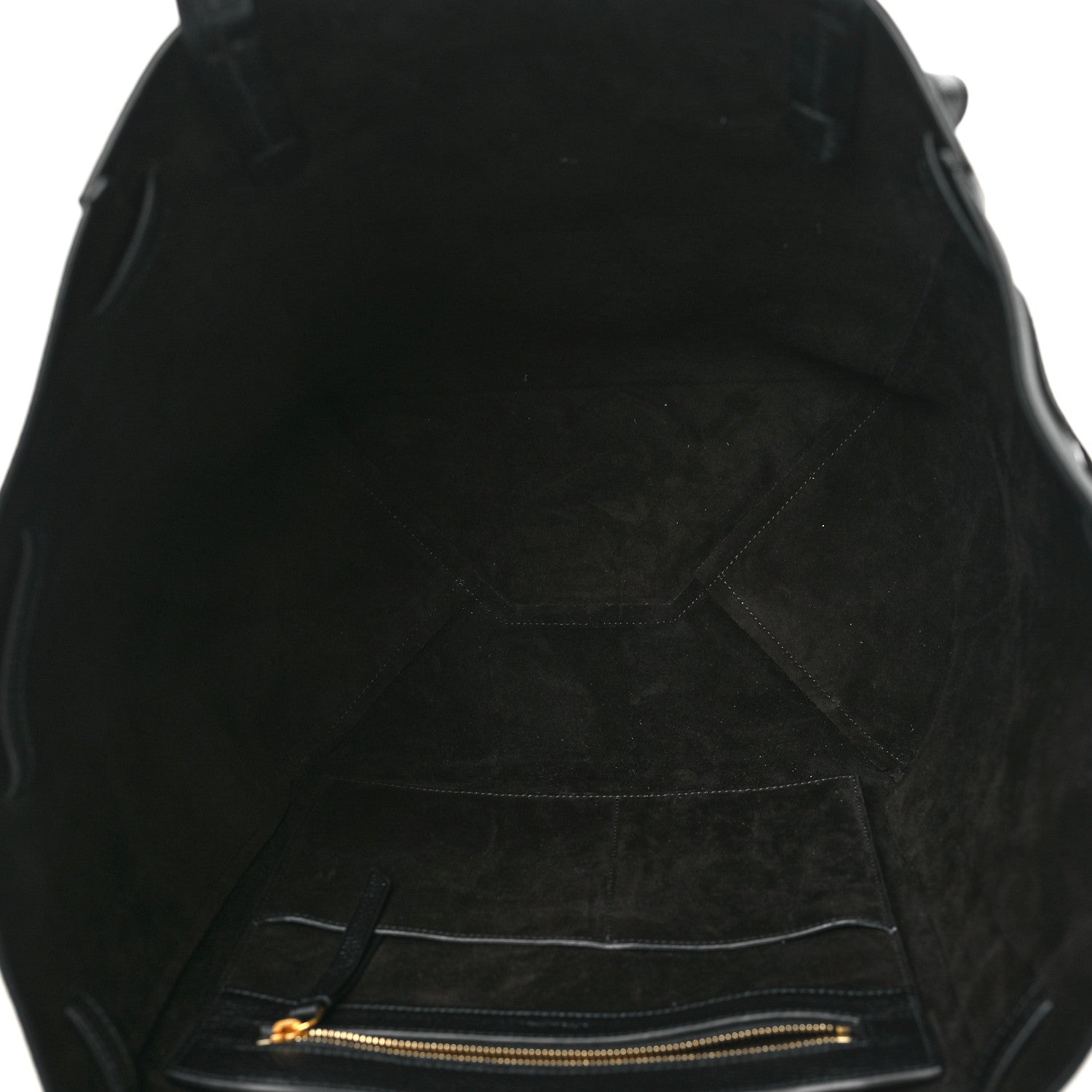 Celine Soft Grained Calfskin Small Belt Cabas Phantom Black 5 of 8