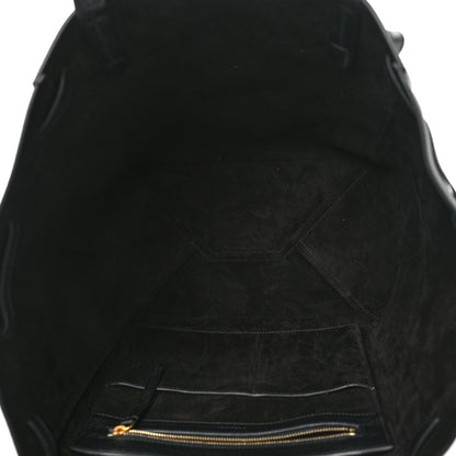 Celine Soft Grained Calfskin Small Belt Cabas Phantom Black 5 of 8