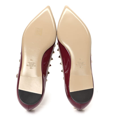 Valentino Garavani Patent Nappa Rockstud Cage Ballerina Flats 40 6 of 9