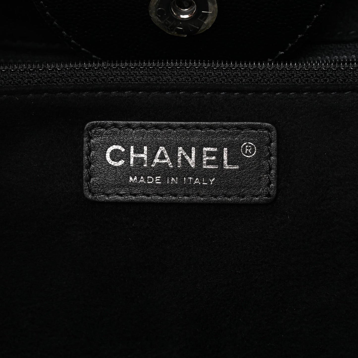 Caviar Medium Studded Deauville Tote Black