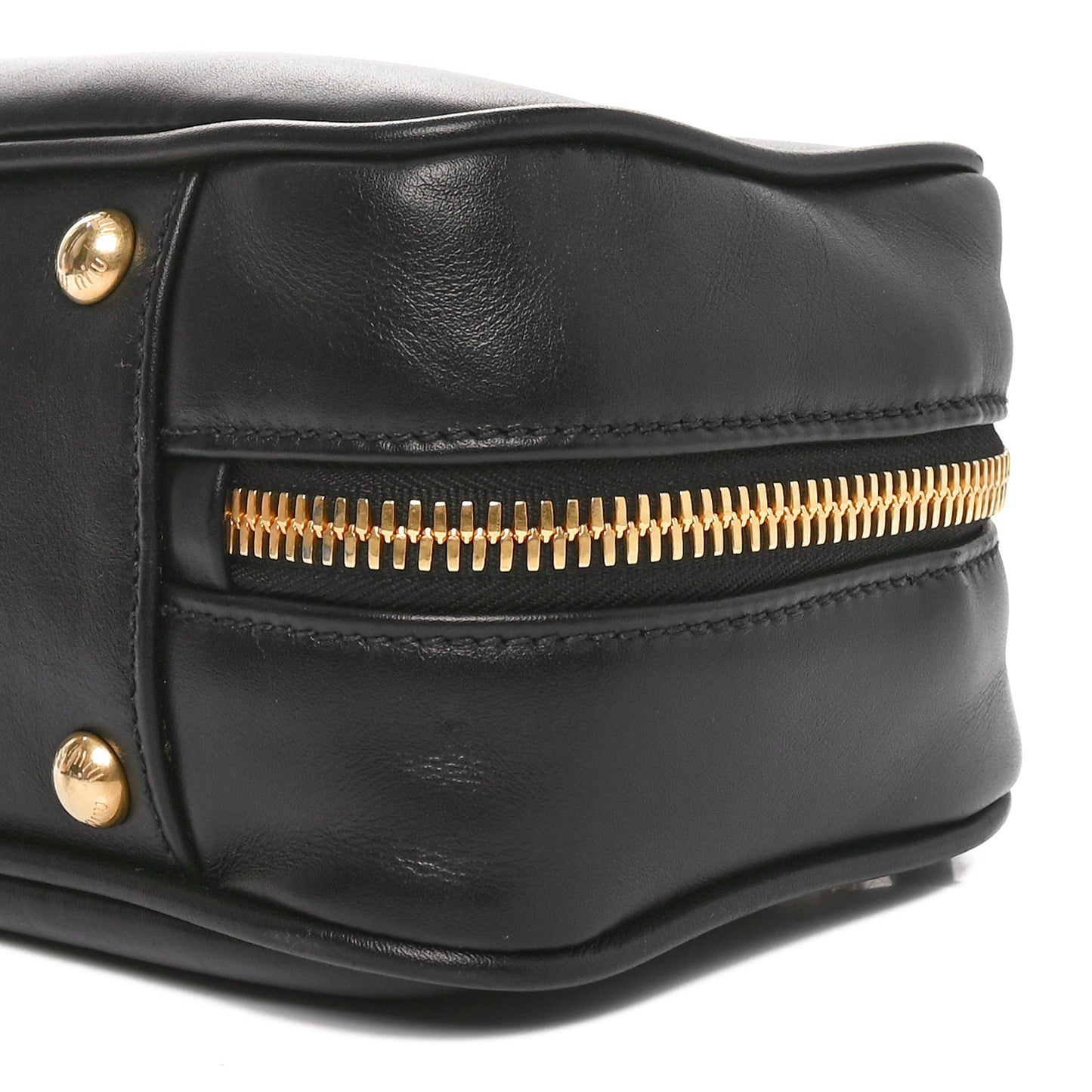 Calfskin Arcadie Top Handle Bag Black