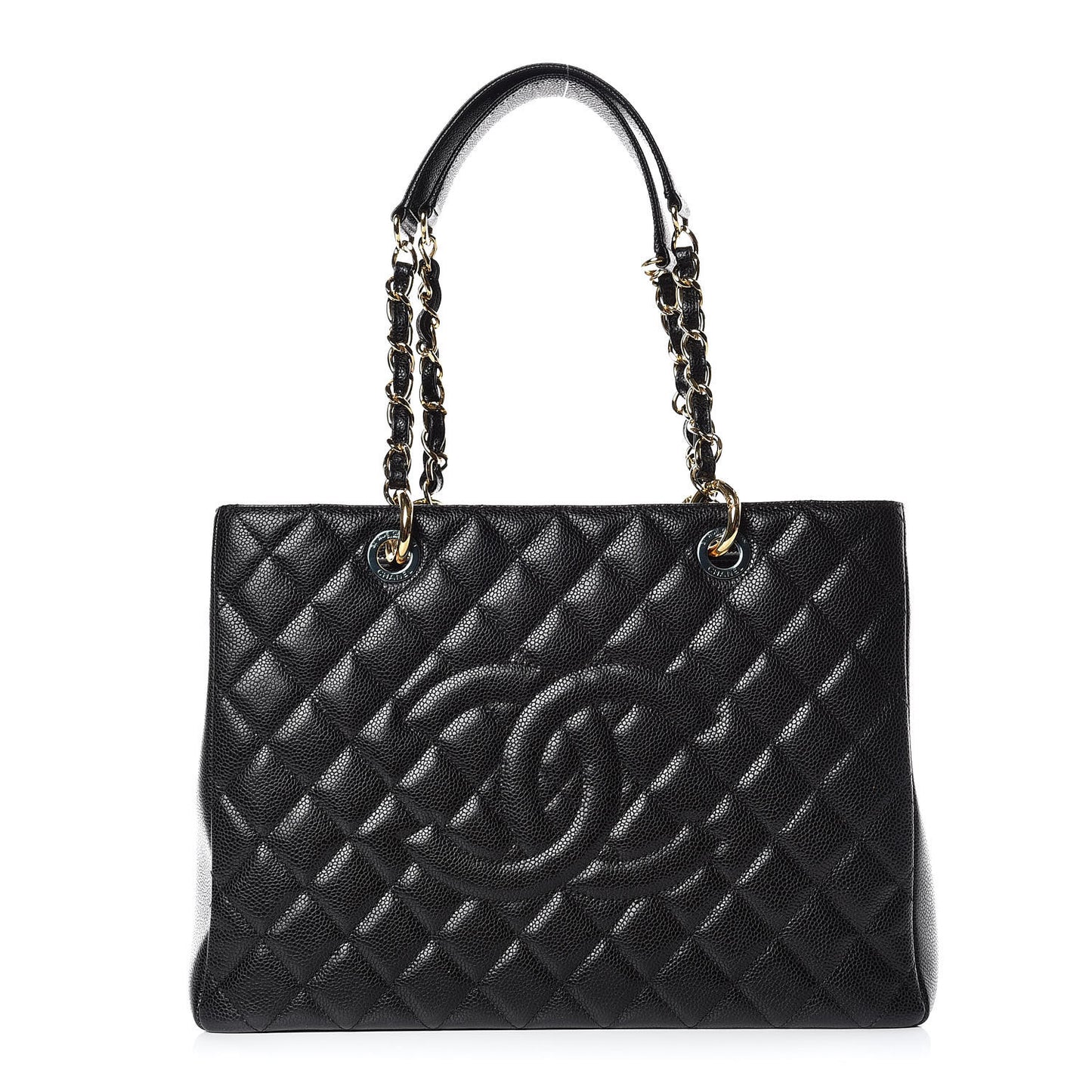 Caviar Quilted Grand Shopping Tote GST Black