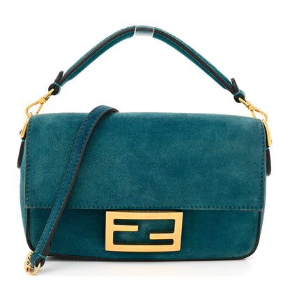Fendi Chamois Mini Baguette Ottanio 1 of 14