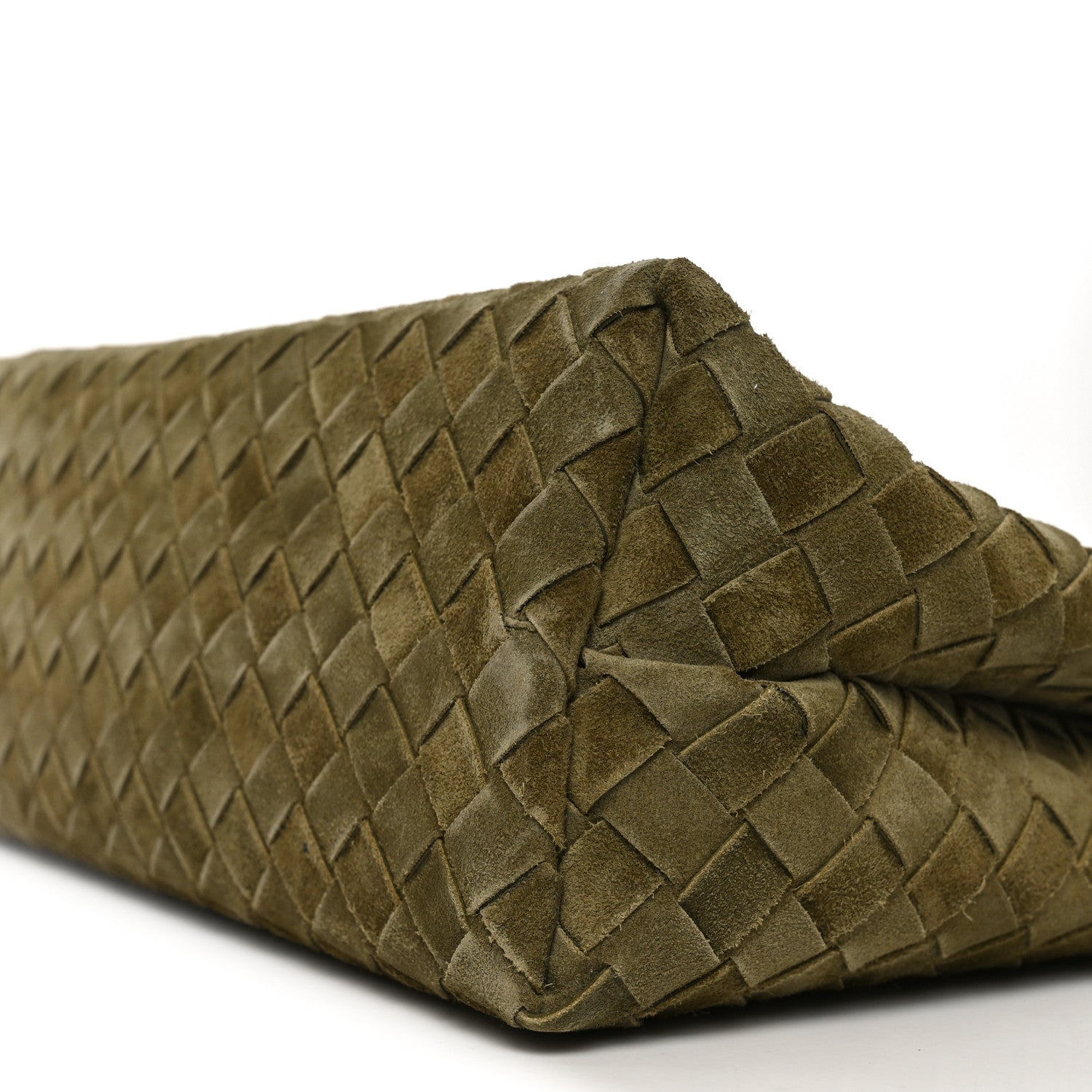 Bottega Veneta Suede Intrecciato Medium Andiamo Shoulder Bag Mud 9 of 9