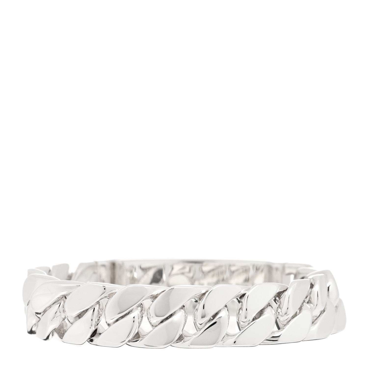 Hermes Sterling Silver GM Kelly Gourmette Bracelet SH 2 of 4