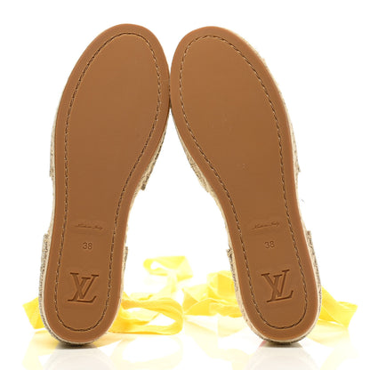 Louis Vuitton Canvas Monogram Starboard Espadrille Flats 38 Rose Pop 5 of 10