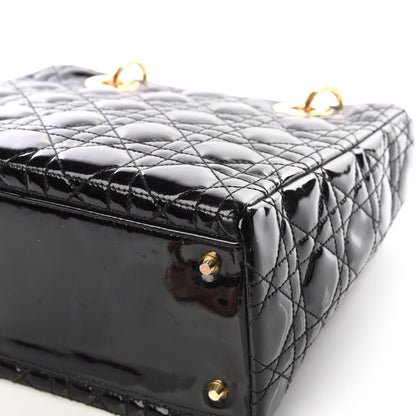 Christian Dior Patent Cannage Medium Lady Dior Black 8 of 13