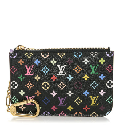 Louis Vuitton Monogram Multicolor Key Pouch Black Violet 1 of 6