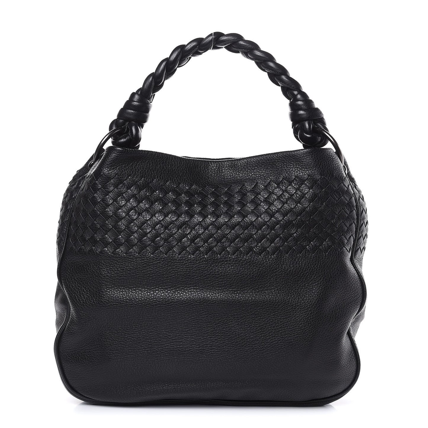 Cervo Intrecciato Shoulder Bag Black