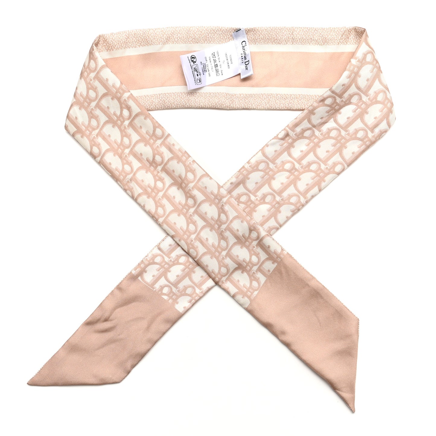 Silk Oblique Mitzah Scarf Beige