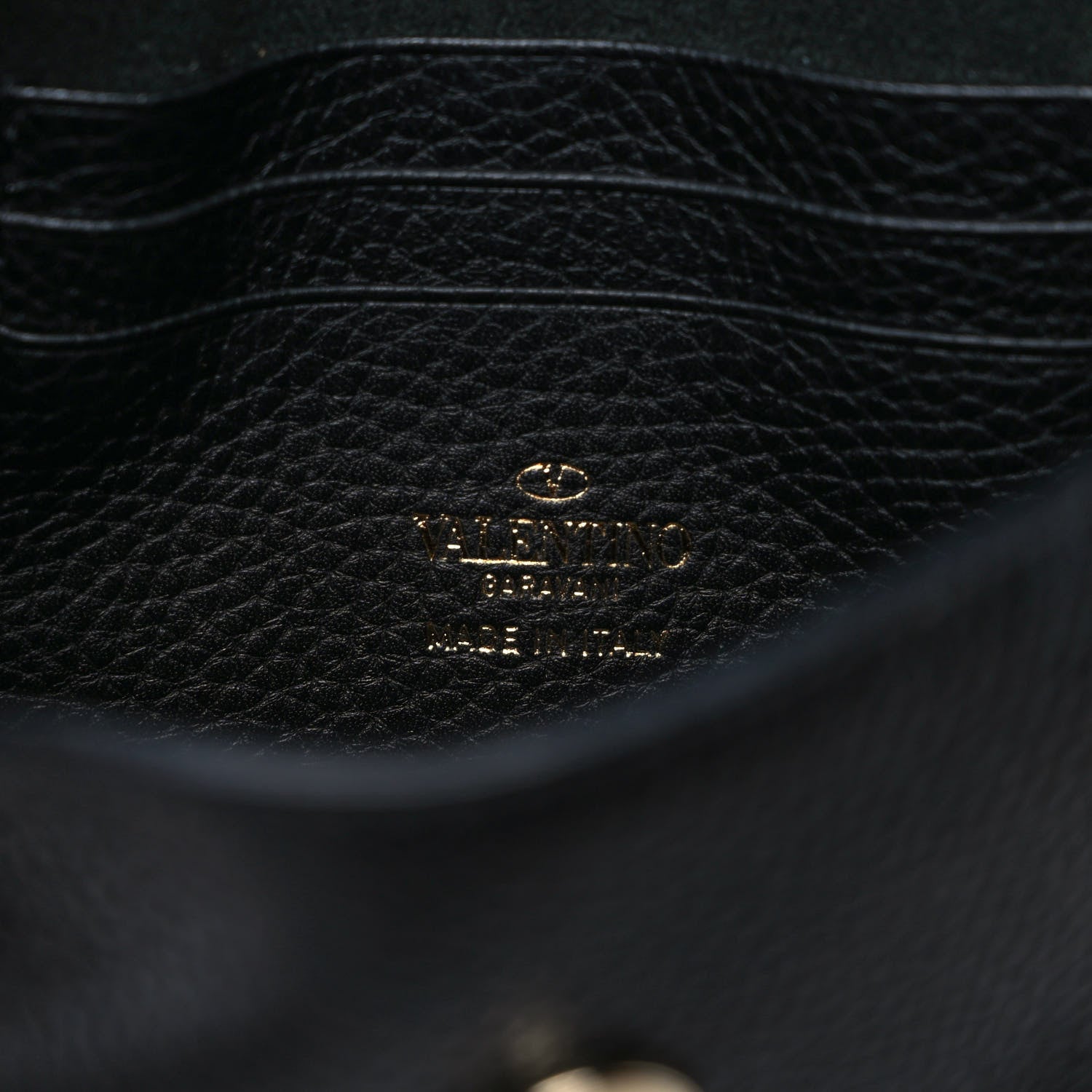 Valentino Garavani Grainy Calfskin Rockstud Crossbody Pouch Black 6 of 9