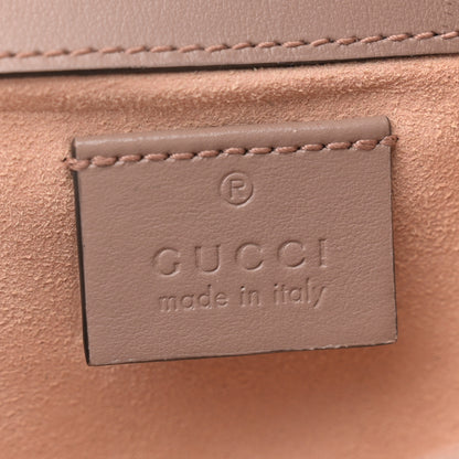 Gucci Calfskin Matelasse Super Mini GG Marmont Shoulder Bag Porcelain Rose 6 of 13
