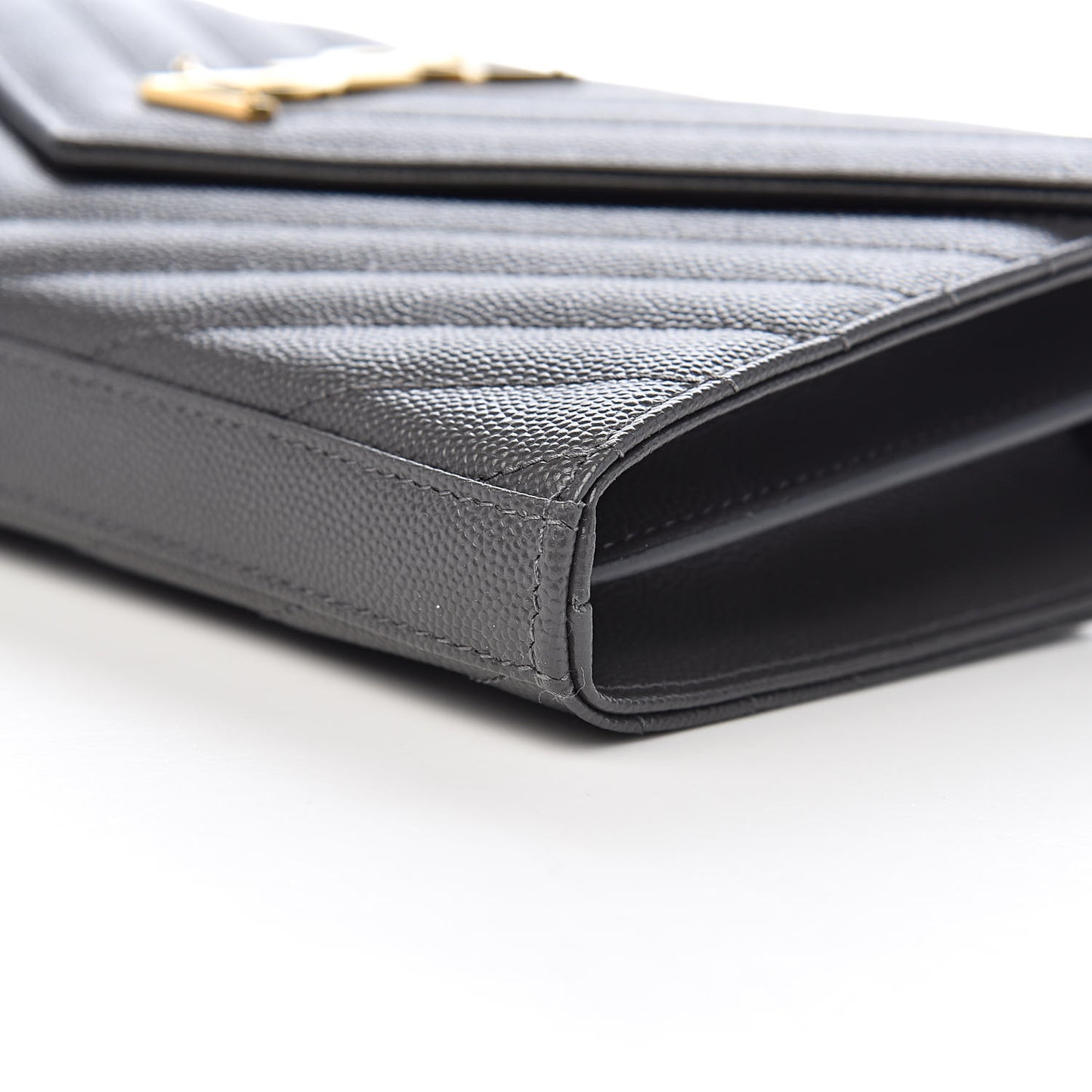 Grain De Poudre Matelasse Chevron Monogram Chain Wallet Earth