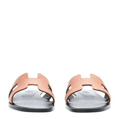 Hermes Epsom Oran Sandals 37.5 Naturel 2 of 9