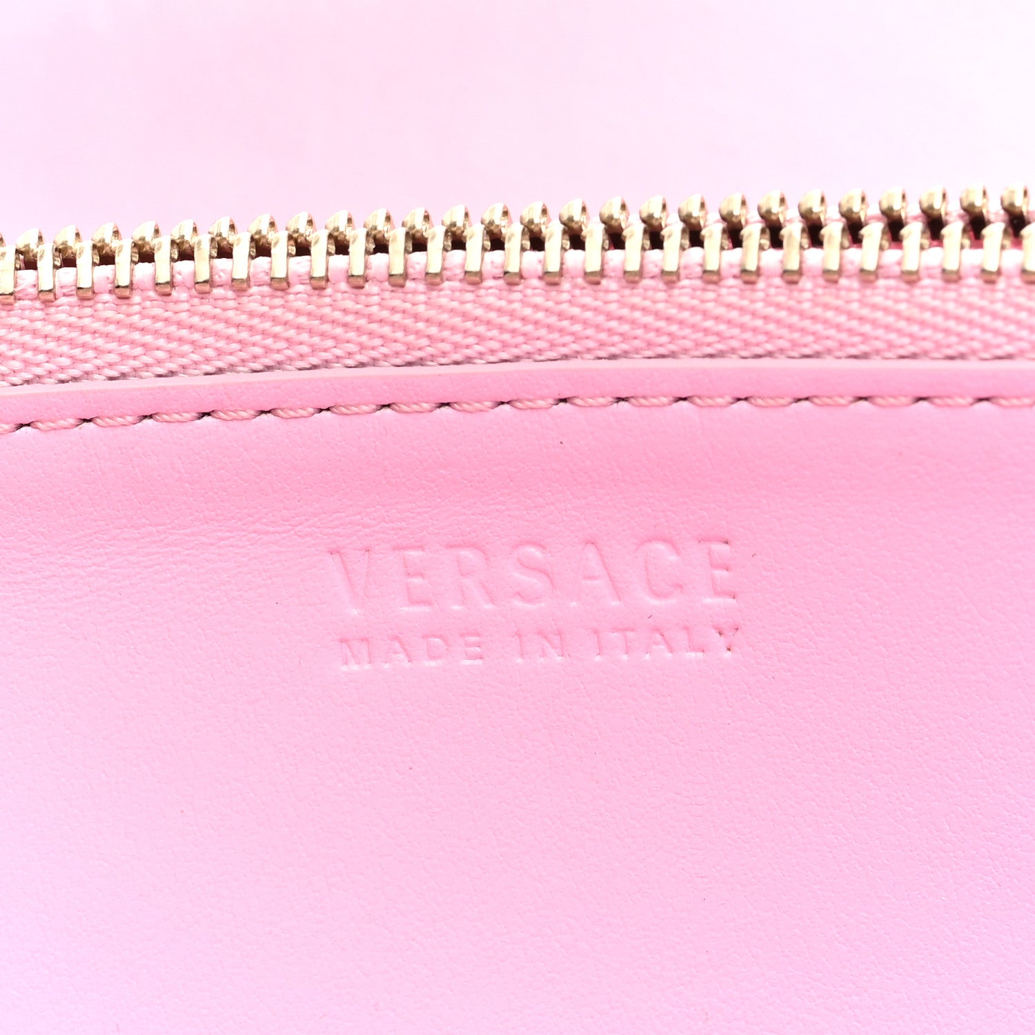 Versace Vitello Palazzo Medusa Zip Around Wallet Pink 6 of 8