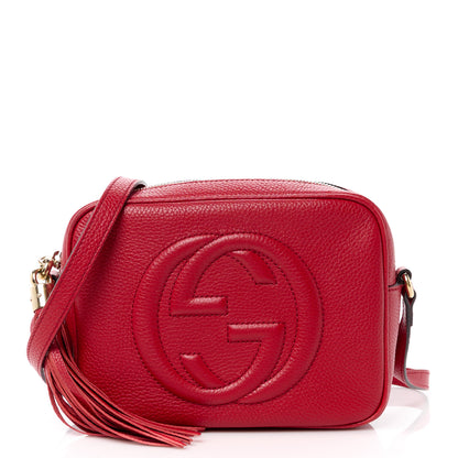 Gucci Pebbled Calfskin Small Soho Disco Bag Vibrant Red 1 of 17