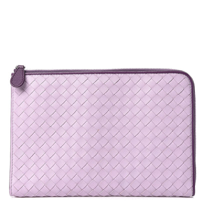 Bottega Veneta Nappa Intrecciato Flat Zip Pouch Parme Monalisa 1 of 11