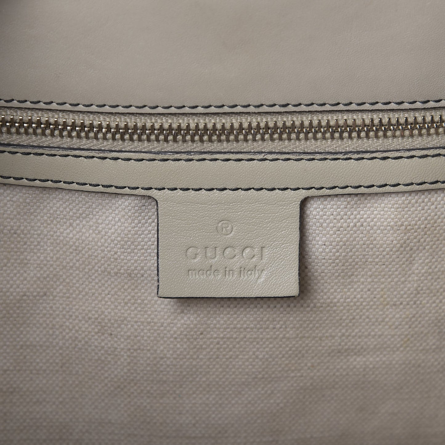 Monogram Margaux Calfskin Large Emily Chain Shoulder Bag Beige Ebony Mystic White