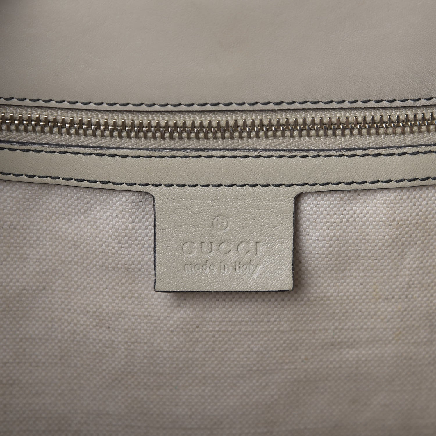 Gucci Monogram Margaux Calfskin Large Emily Chain Shoulder Bag Beige Ebony Mystic White 8 of 9