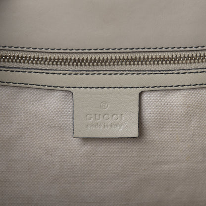 Gucci Monogram Margaux Calfskin Large Emily Chain Shoulder Bag Beige Ebony Mystic White 8 of 9