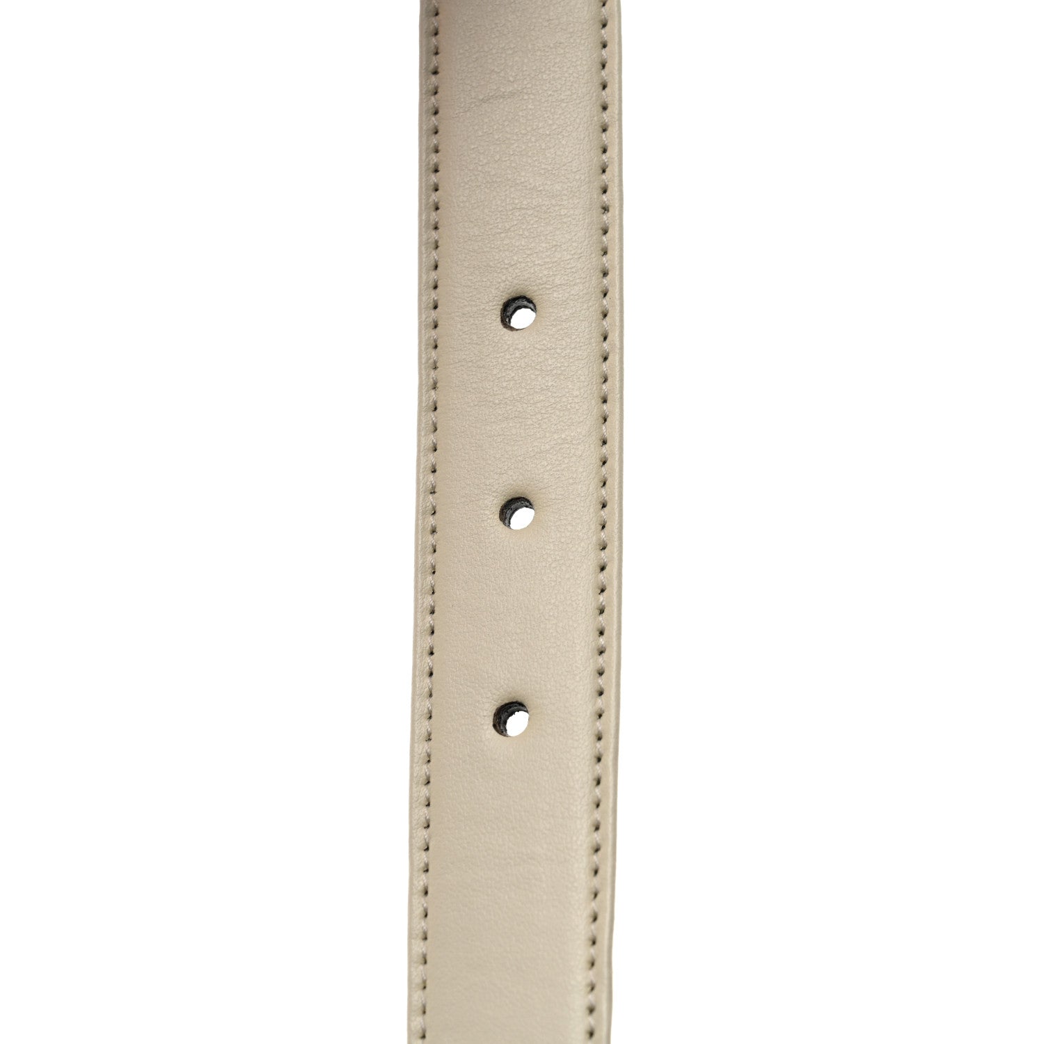 Gucci Plutone Calfskin Interlocking G 25mm Chain Belt 95 38 White 4 of 7