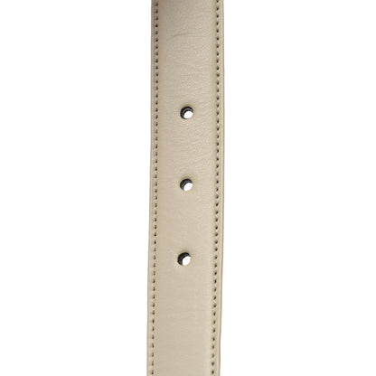 Gucci Plutone Calfskin Interlocking G 25mm Chain Belt 95 38 White 4 of 7