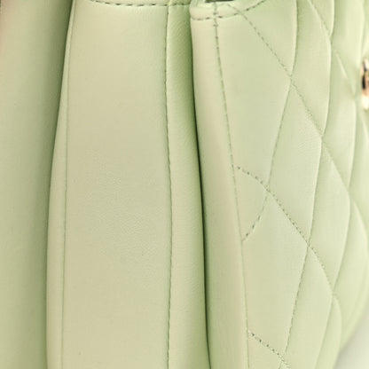 Chanel Lambskin Quilted Small Trendy CC Flap Dual Handle Bag Sea Green 11 of 12