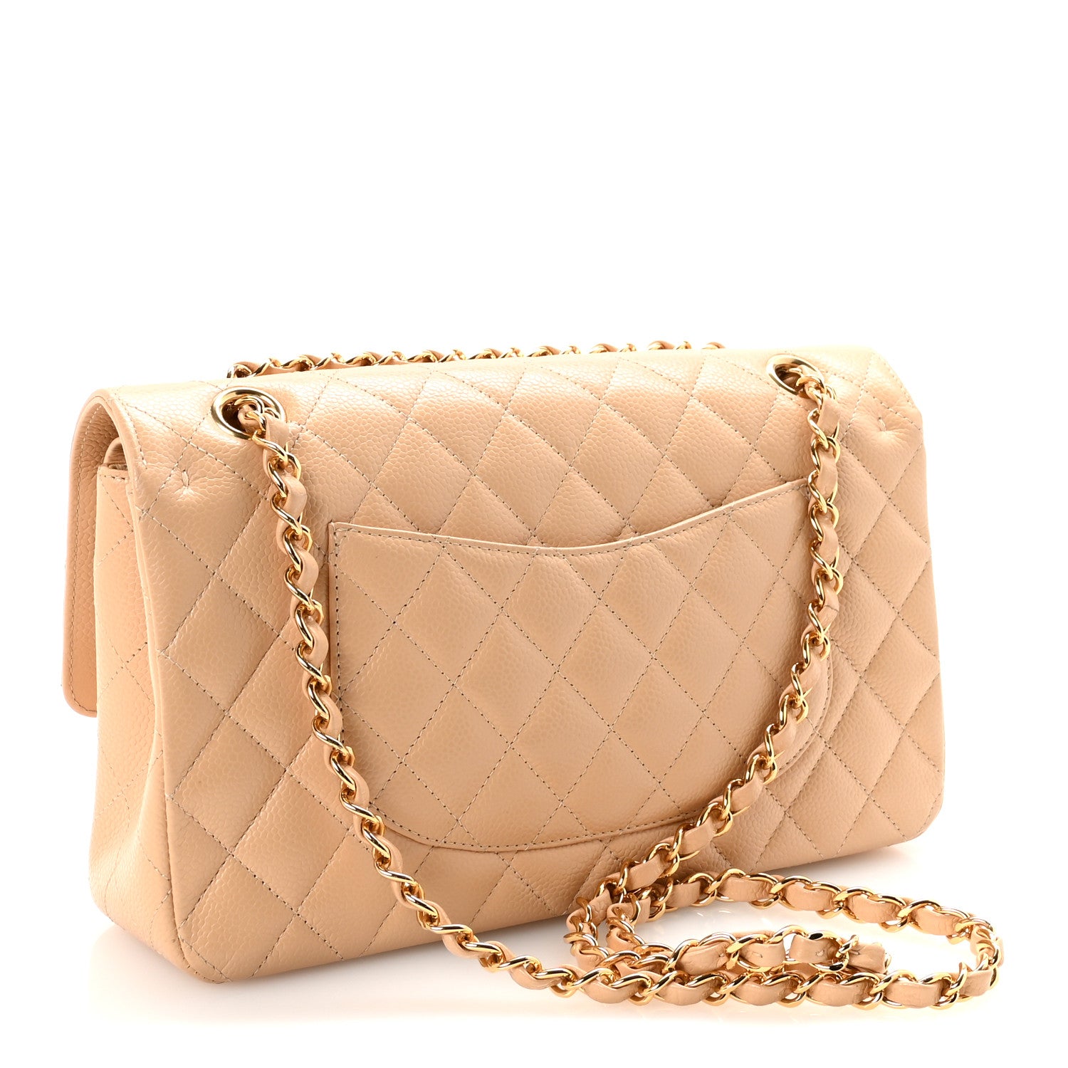 Chanel Caviar Quilted Medium Double Flap Beige 3 of 11