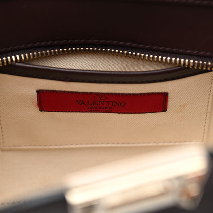 Valentino Garavani Vitello MIni Rockstud Double Handle Tote Cacao 6 of 11