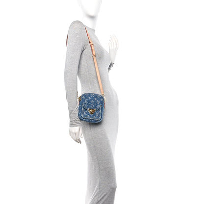Louis Vuitton Denim Fairfax Pochette Blue 2 of 9
