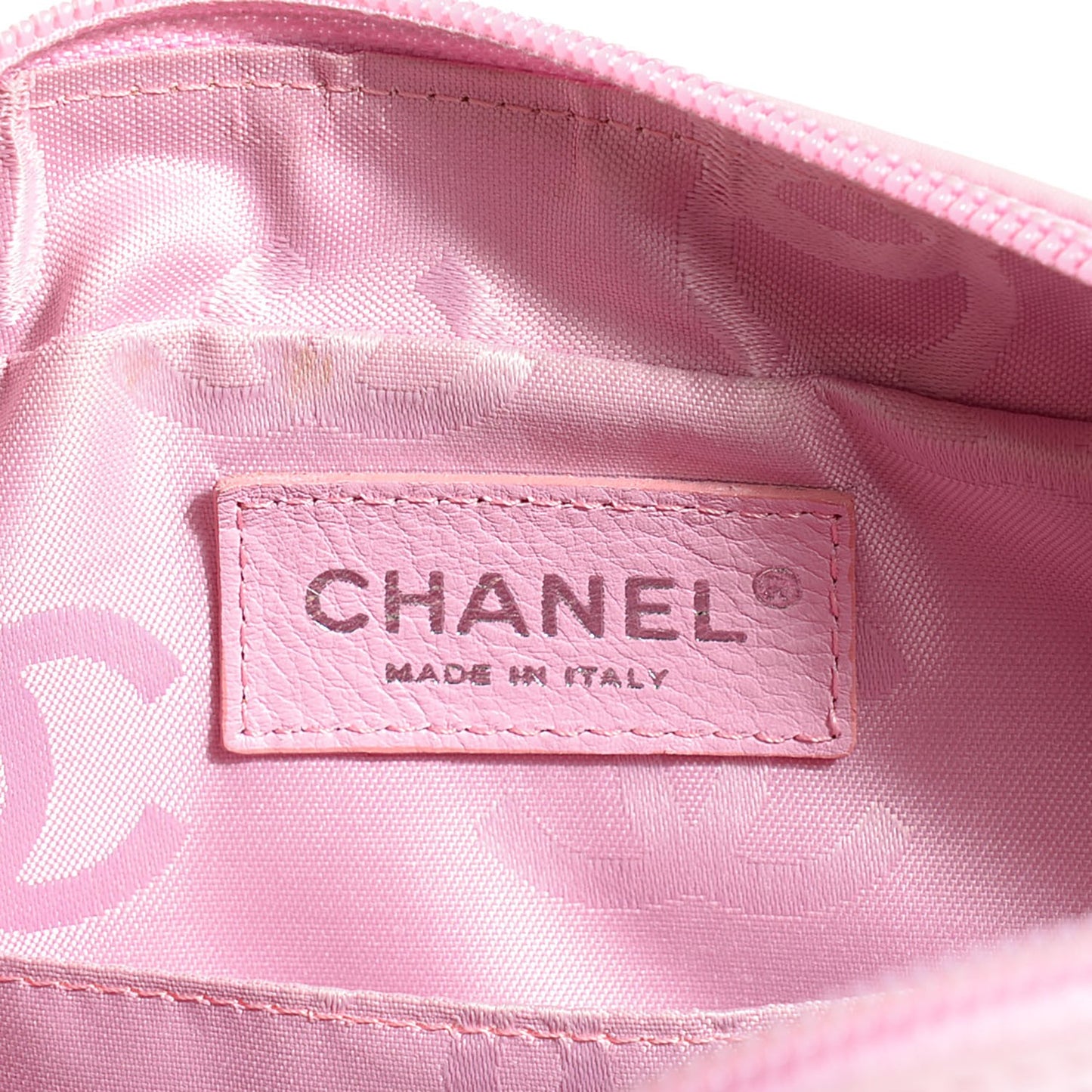 Calfskin Quilted Cambon Camera Bag Pink Black