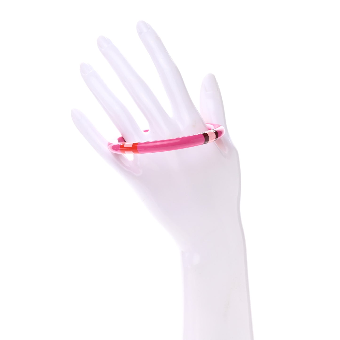 Lacquered Wood H Equipe PM Bangle Bracelet T2 Amazon Pop Rouge