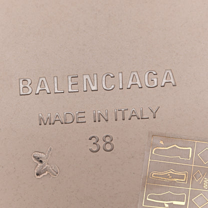 Balenciaga Rubber Allover Logo Womens Pool Wedge Slide Sandals 38 Dark Mink 6 of 8