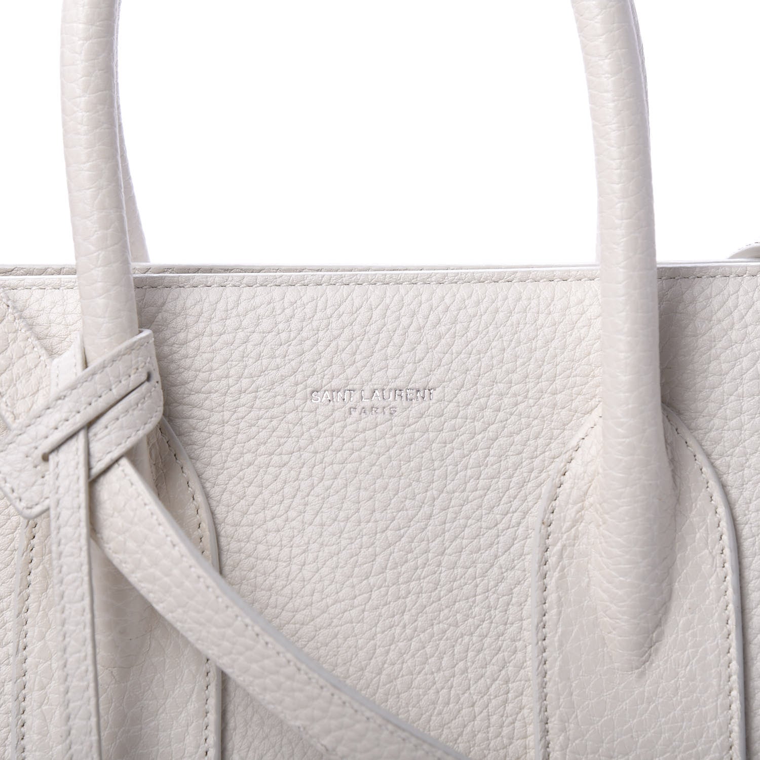 Saint Laurent Grained Calfskin Small Sac De Jour Dove White 10 of 10