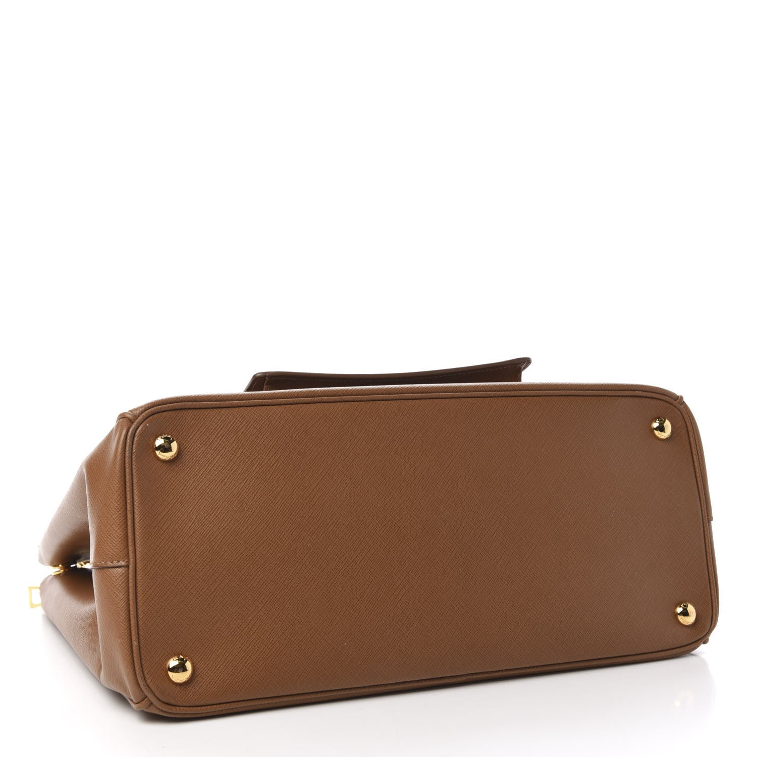 Prada Saffiano Galleria Front Pocket Tote Caramel 4 of 11