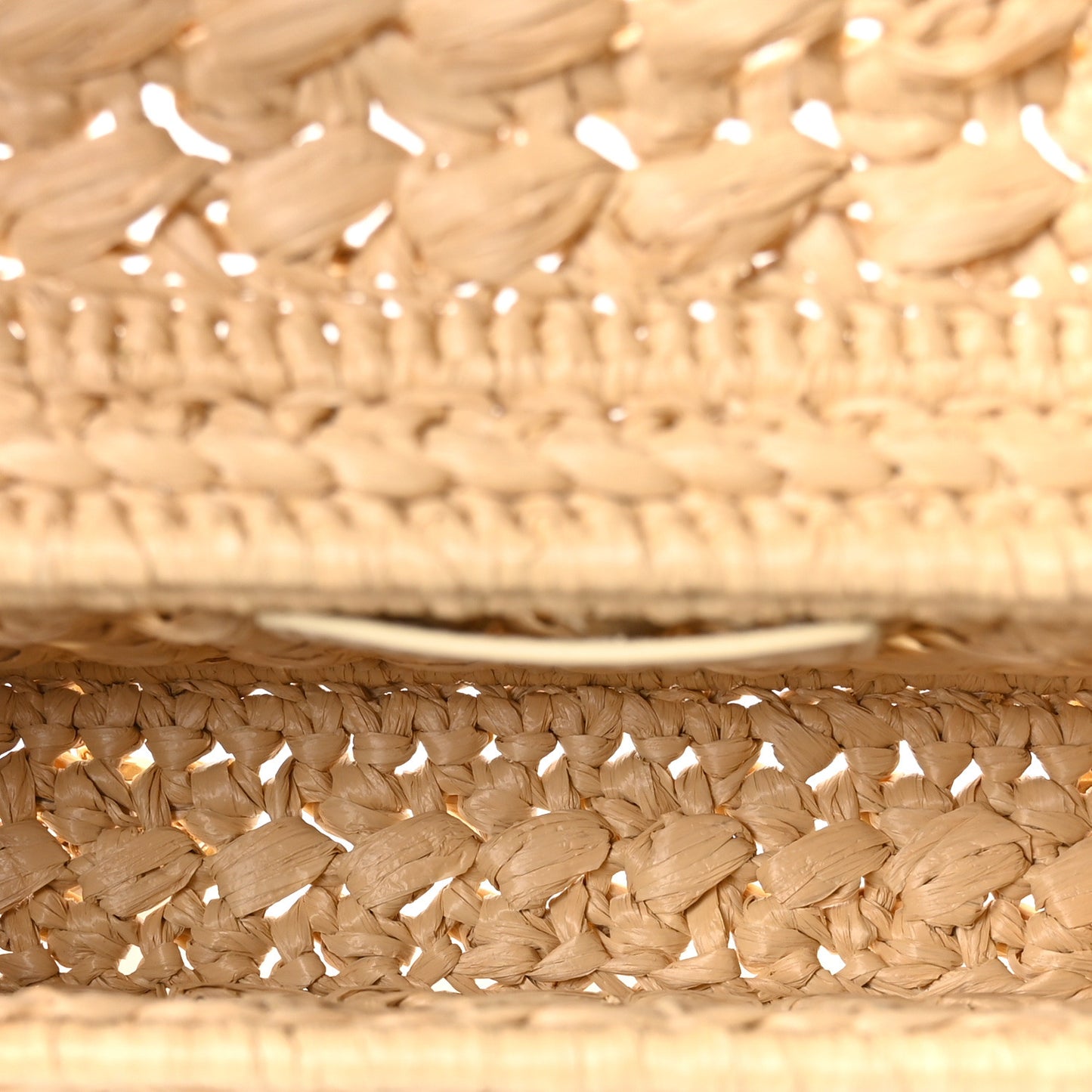 Raffia Effect Claude Chain Shoulder Bag Natural