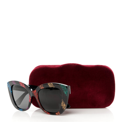 Gucci Acetate Glitter Sunglasses GG0327S Black 8 of 8