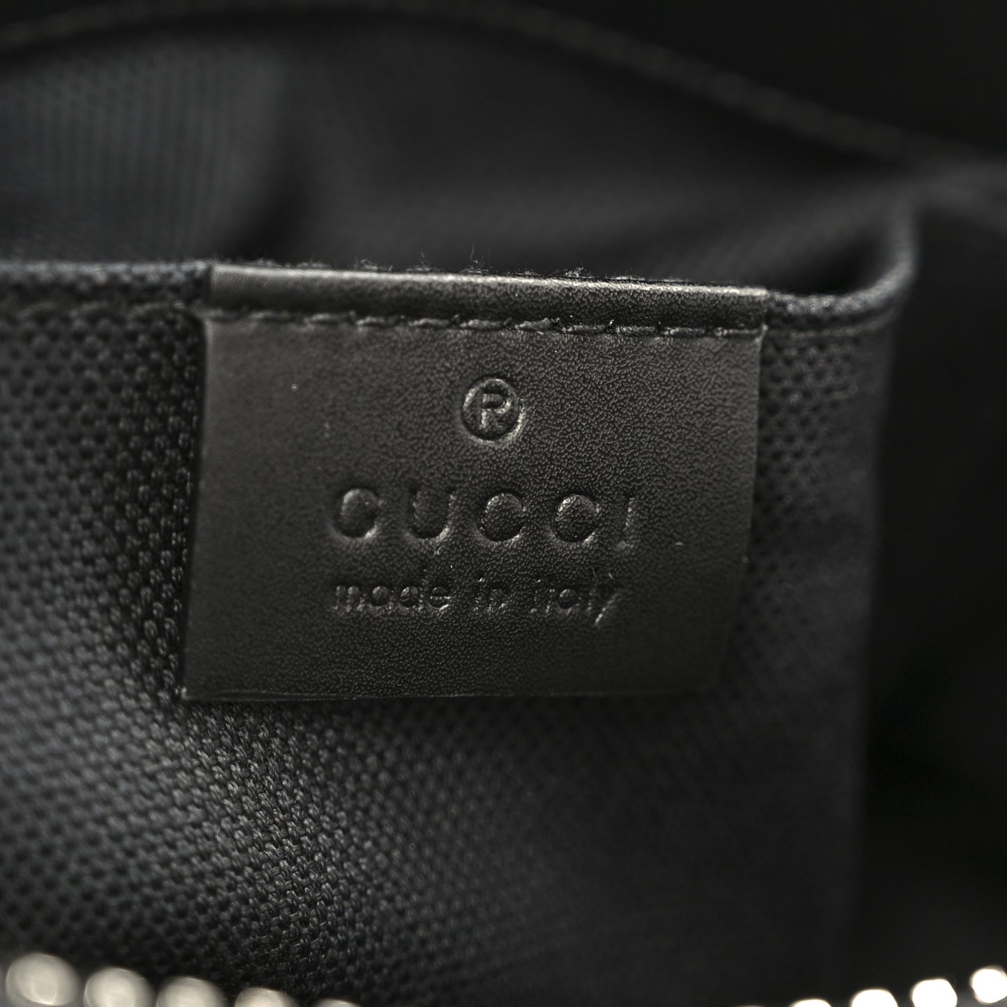 GG Supreme Monogram Web Small Flat Messenger Bag Black Grey