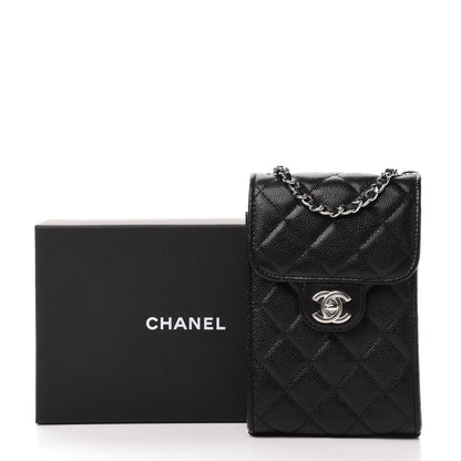 Chanel Caviar Quilted Classic Phone Holder Black 12 of 12