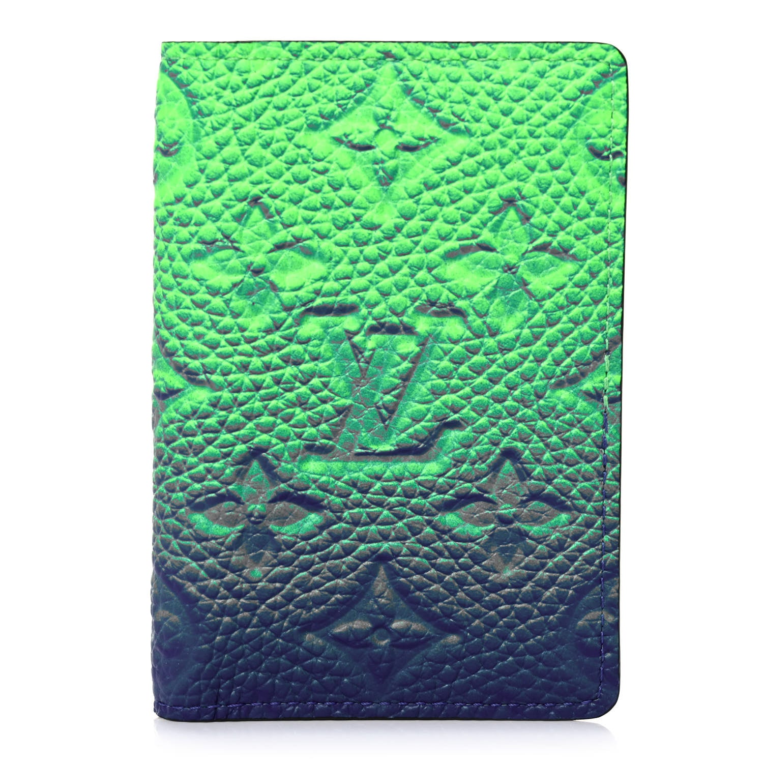 Louis Vuitton Taurillon Illusion Pocket Organizer Bleu Vert 1 of 7
