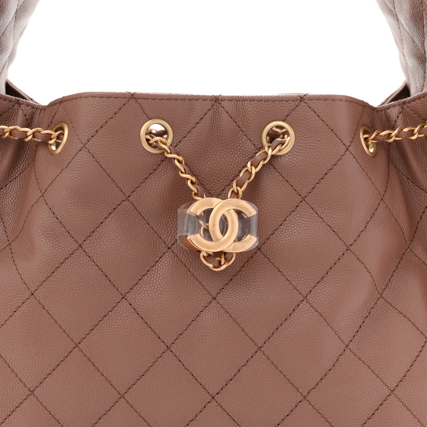 Chanel Caviar Quilted Small Chanel 25 Handbag Brown 8 of 10