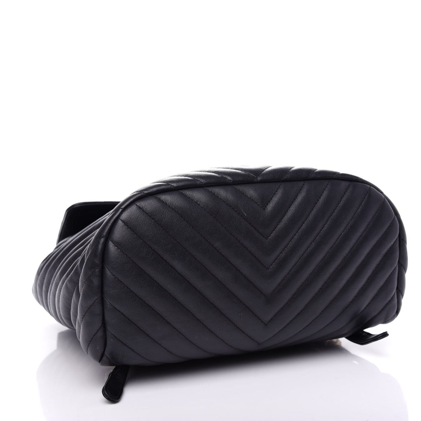 Calfskin Chevron Quilted Large Urban Spirit Backpack Black