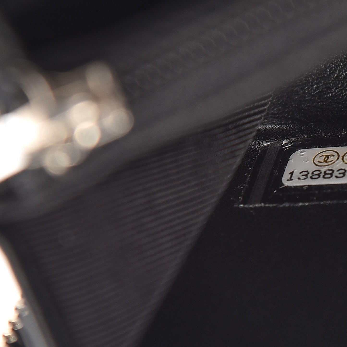 Patent Quilted Zip Around Wallet Black