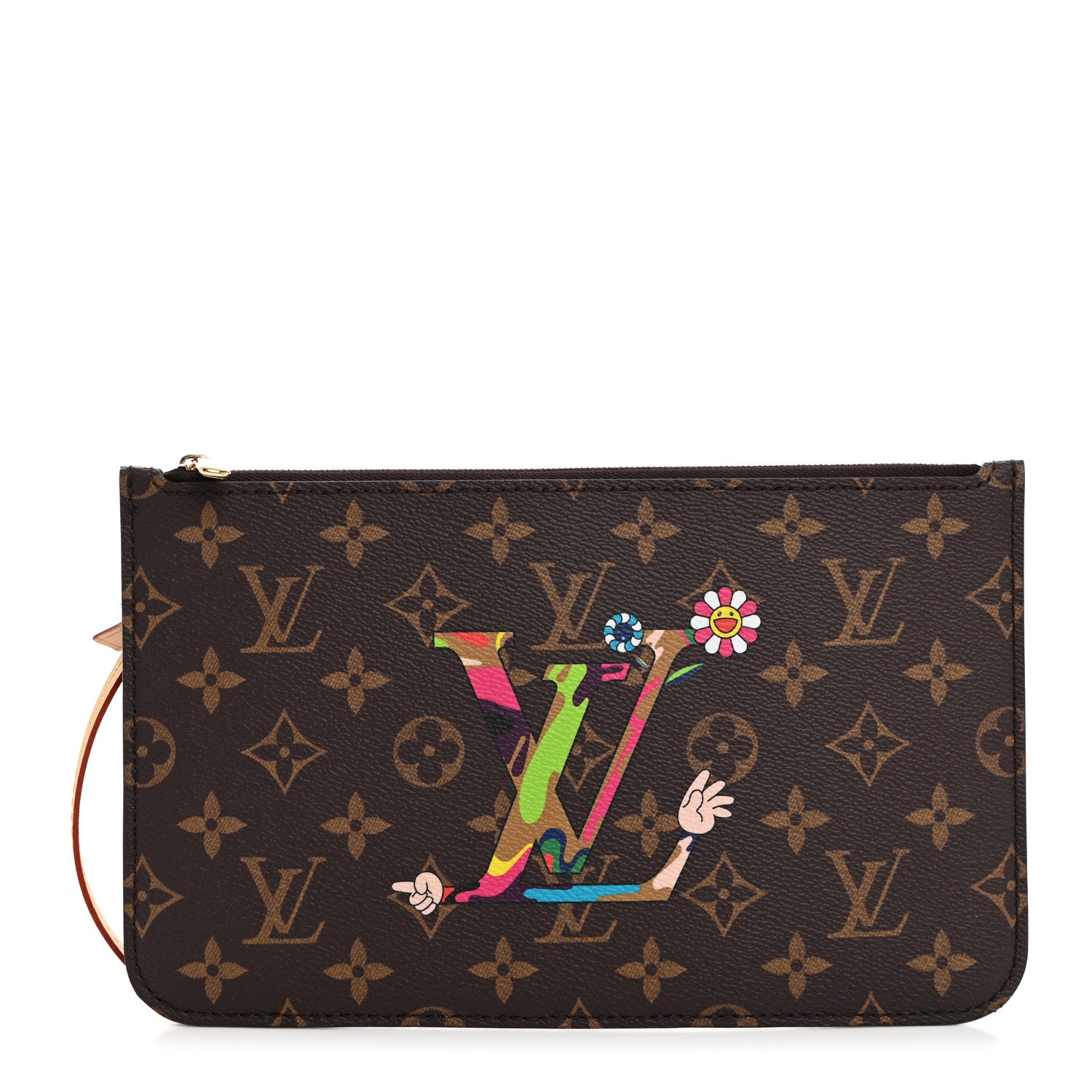 Louis Vuitton LV X TM Monogram Flowers Neverfull Pochette 1 of 6
