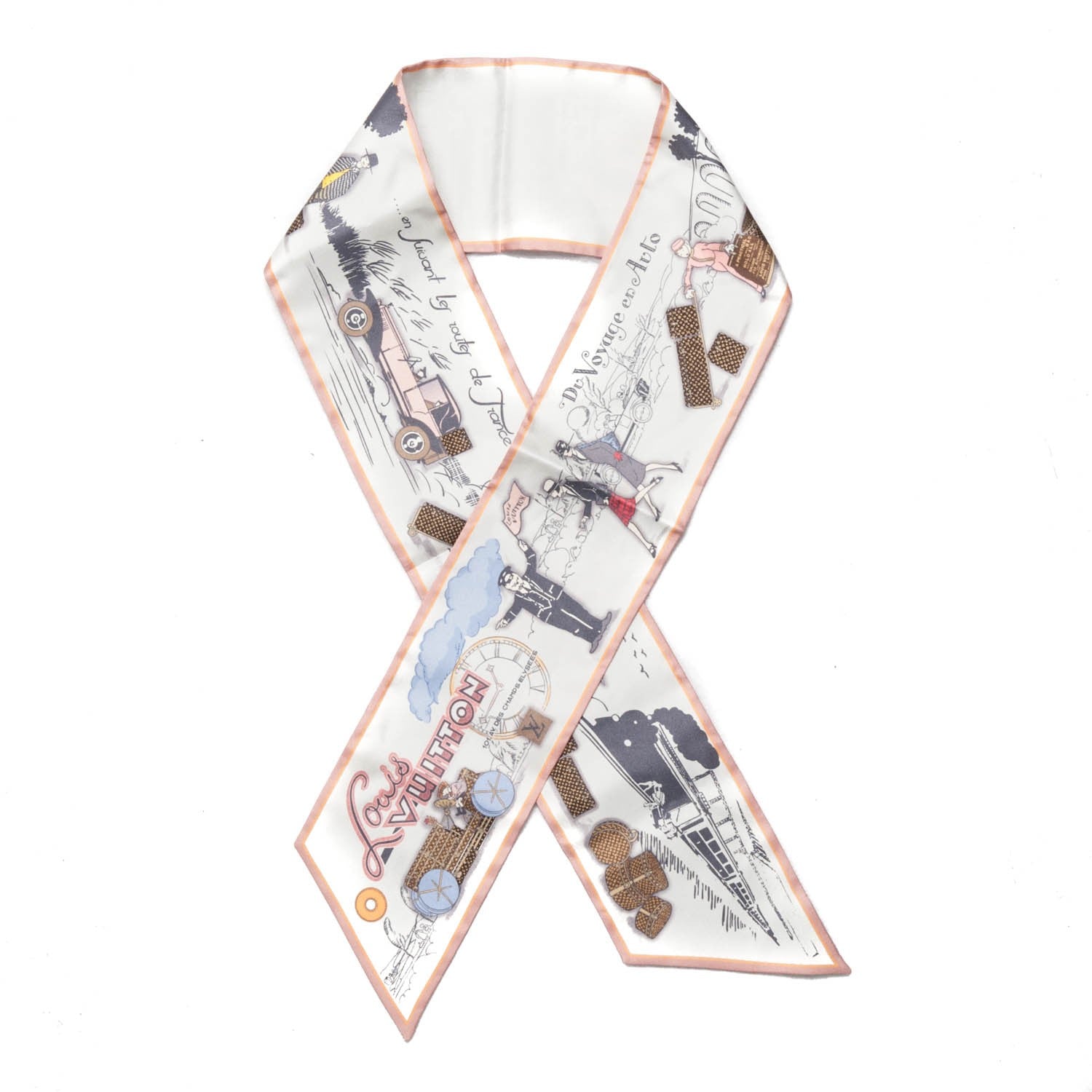 Louis Vuitton Silk LV Comics Bandeau Rose Poudre 1 of 5