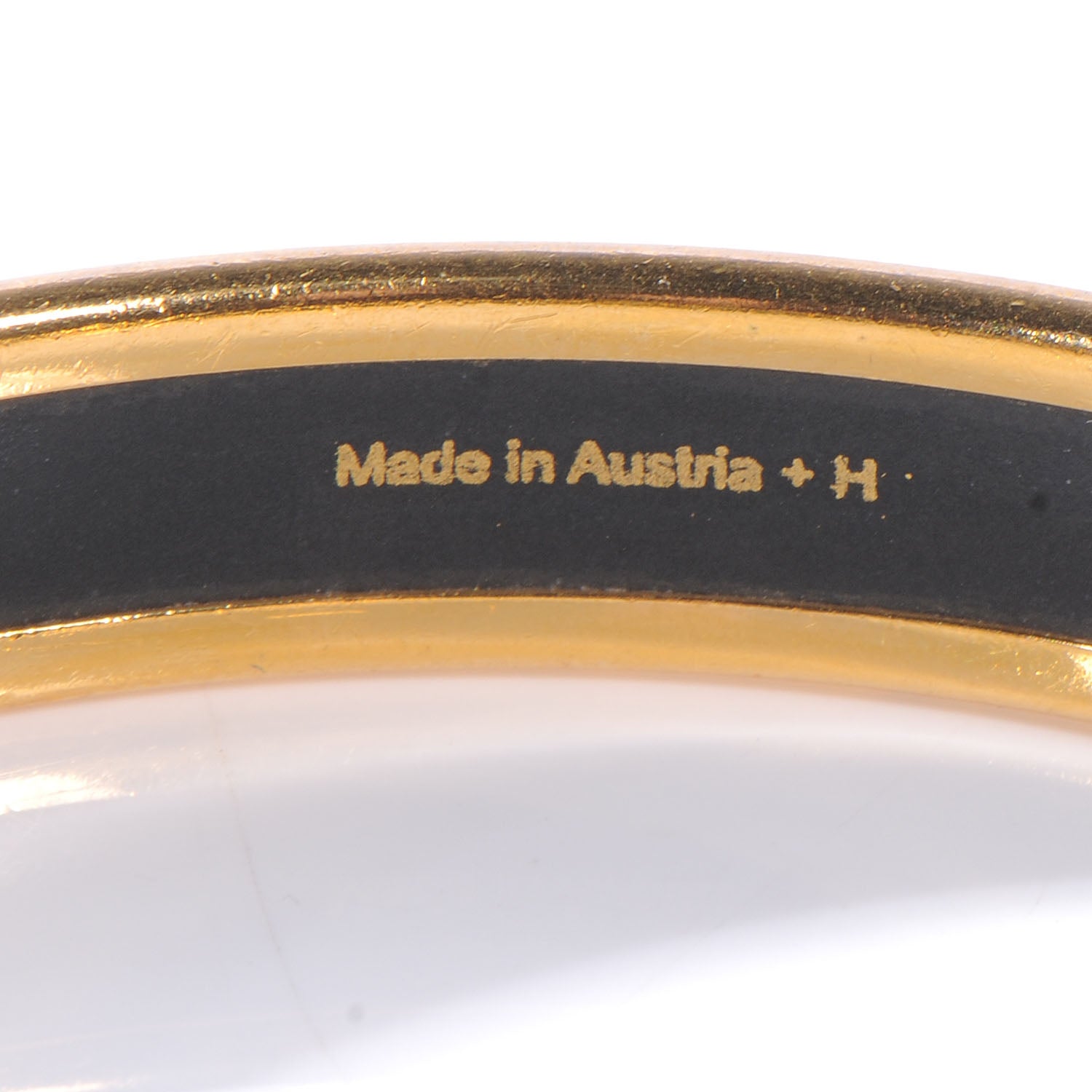 Hermes Enamel Printed Narrow Canoe Bracelet 65 4 of 5