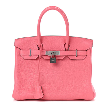 Hermes Taurillon Clemence Birkin 30 Rose Azalee 1 of 10